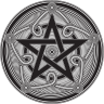 witchcraft pentagram symbol logo for a spellcasting website where you can buy spellcasting services